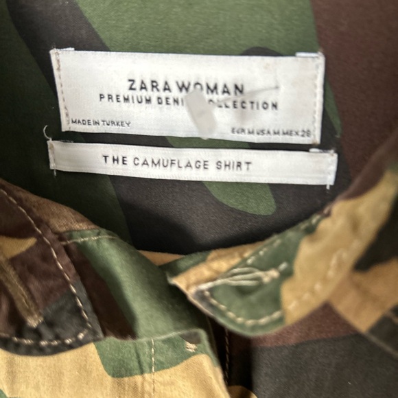 ZARA Camouflage Button Down Shirt | Size Medium - Picture 4 of 7